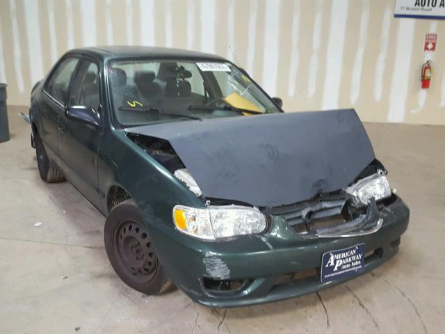 2T1BR12EX2C570299 - 2002 TOYOTA COROLLA CE GREEN photo 1