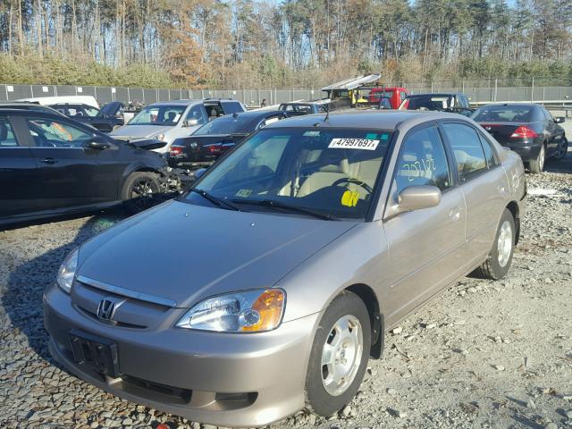 JHMES96693S010842 - 2003 HONDA CIVIC HYBR BEIGE photo 2