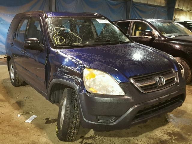 JHLRD78414C039618 - 2004 HONDA CR-V LX BLUE photo 1