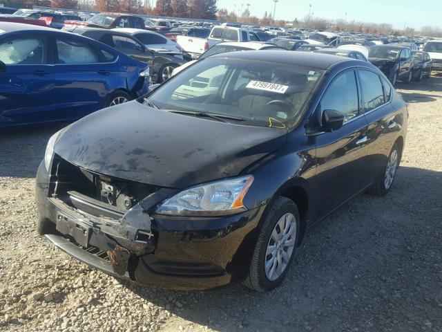 3N1AB7AP5FY300766 - 2015 NISSAN SENTRA S BLACK photo 2