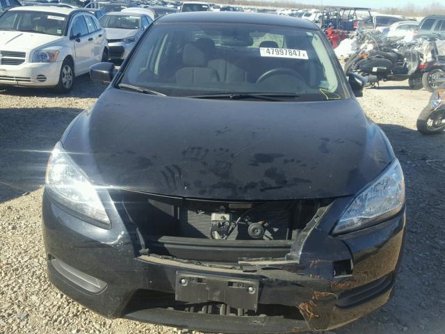 3N1AB7AP5FY300766 - 2015 NISSAN SENTRA S BLACK photo 9