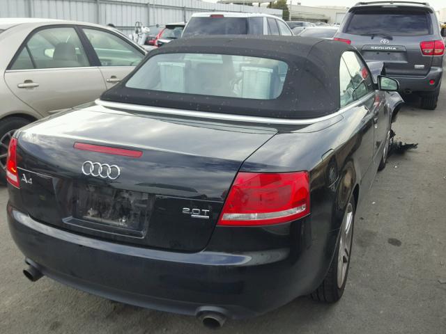 WAUDF48HX8K012476 - 2008 AUDI A4 2.0T CA BLACK photo 4