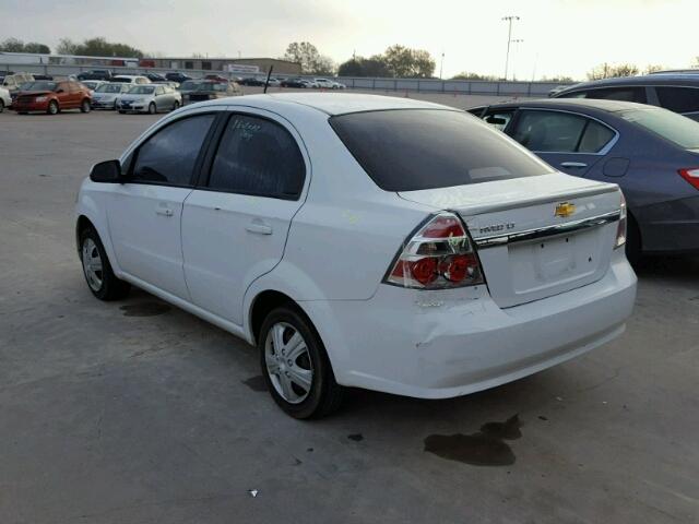 KL1TD5DE4BB245063 - 2011 CHEVROLET AVEO LS WHITE photo 3