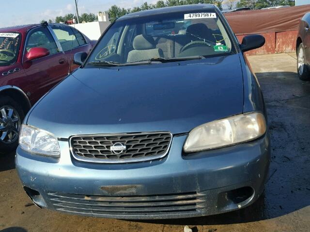 3N1CB51D81L425785 - 2001 NISSAN SENTRA XE BLUE photo 9