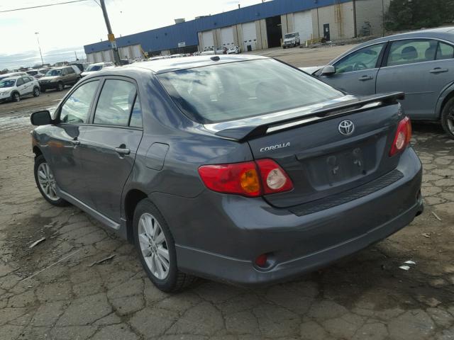 2T1BU4EEXAC466292 - 2010 TOYOTA COROLLA BA GRAY photo 3