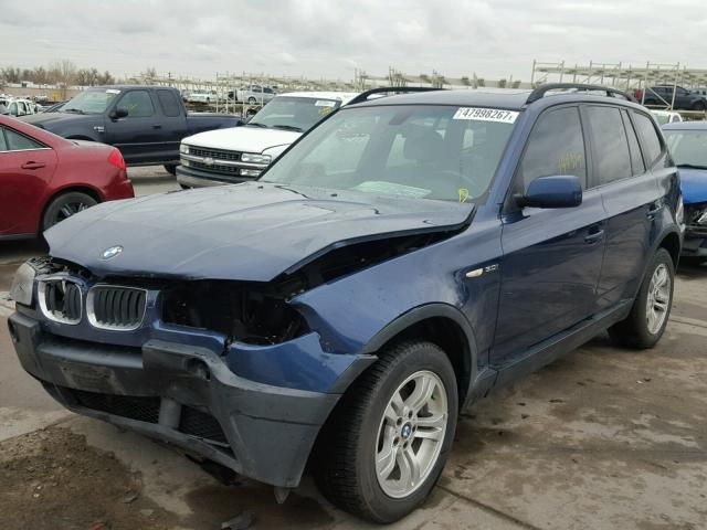 WBXPA934X5WD10214 - 2005 BMW X3 3.0I BLUE photo 2