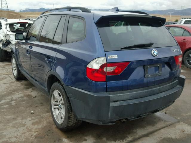 WBXPA934X5WD10214 - 2005 BMW X3 3.0I BLUE photo 3