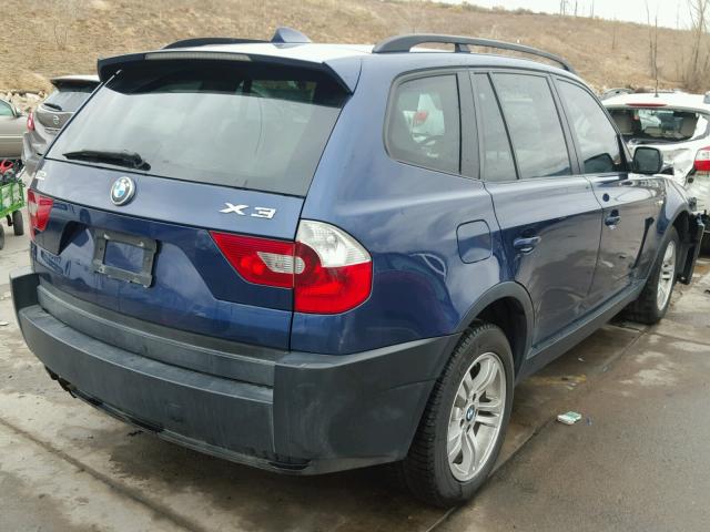 WBXPA934X5WD10214 - 2005 BMW X3 3.0I BLUE photo 4