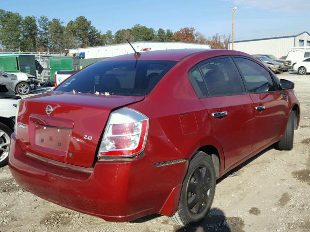 3N1AB61E07L682101 - 2007 NISSAN SENTRA 2.0 BURGUNDY photo 4