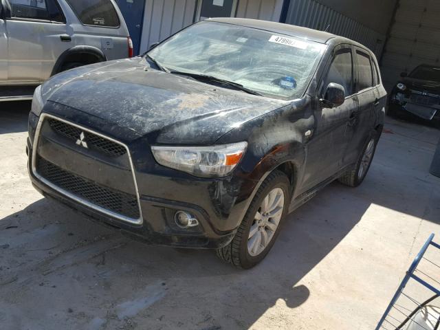 JA4AP4AU6BZ008332 - 2011 MITSUBISHI OUTLANDER BLACK photo 2