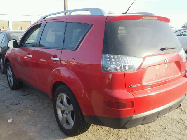 JA4MT41XX7Z008067 - 2007 MITSUBISHI OUTLANDER RED photo 3