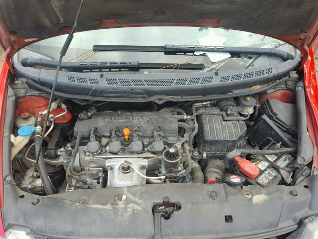 2HGFG12827H570040 - 2007 HONDA CIVIC EX RED photo 7