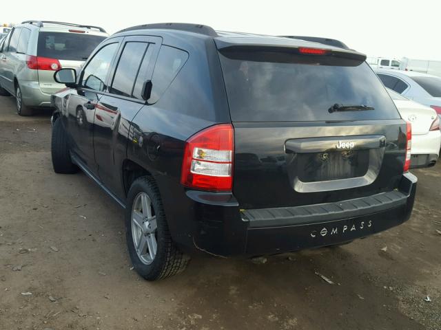 1J8FT47W37D272606 - 2007 JEEP COMPASS BLACK photo 3