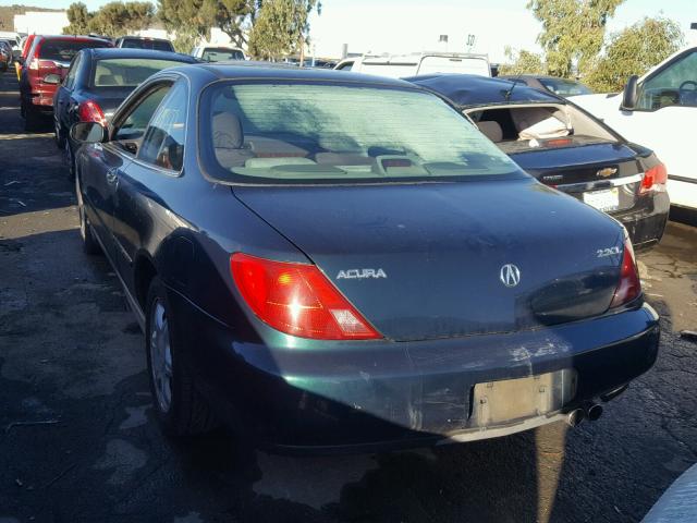 19UYA1257VL014709 - 1997 ACURA 2.2CL GREEN photo 3