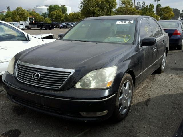 JTHBN36F340165780 - 2004 LEXUS LS 430 BLACK photo 2