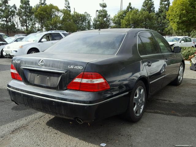 JTHBN36F340165780 - 2004 LEXUS LS 430 BLACK photo 4