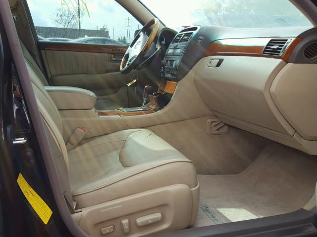 JTHBN36F340165780 - 2004 LEXUS LS 430 BLACK photo 5