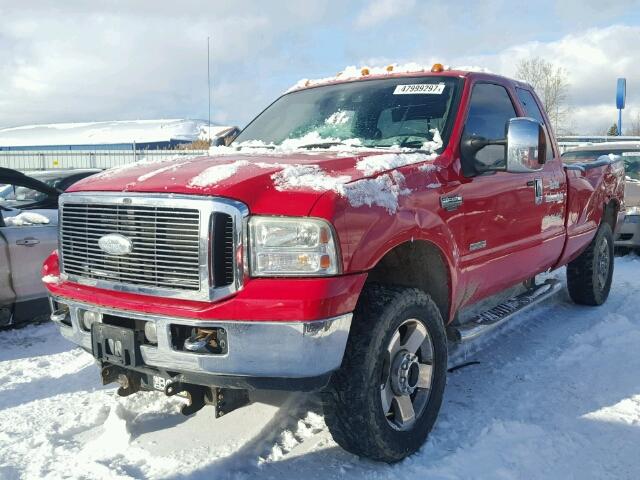 1FTWX31P67EA10239 - 2007 FORD F350 SRW S RED photo 2