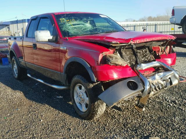 1FTPX04507KC52135 - 2007 FORD F150 RED photo 1