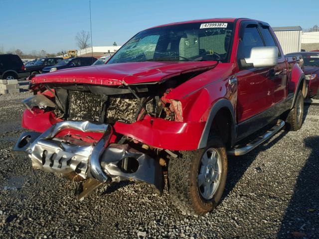 1FTPX04507KC52135 - 2007 FORD F150 RED photo 2