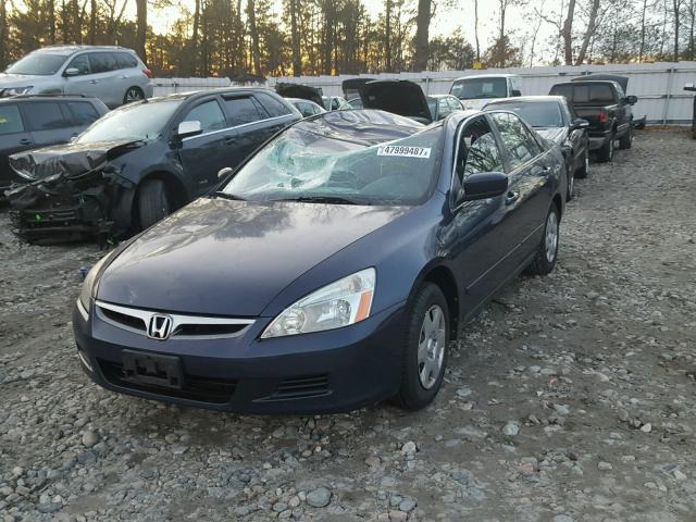 1HGCM564X7A033733 - 2007 HONDA ACCORD LX BLUE photo 2