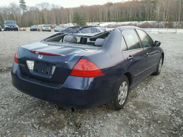 1HGCM564X7A033733 - 2007 HONDA ACCORD LX BLUE photo 4