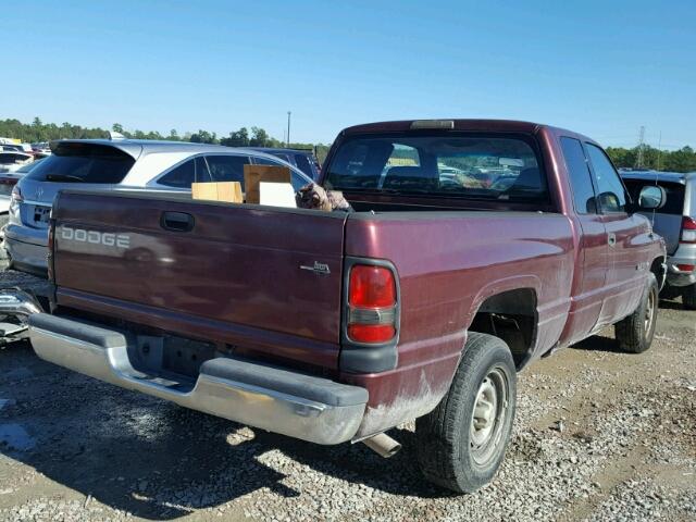 3B7HC13Y71G812300 - 2001 DODGE RAM 1500 MAROON photo 4