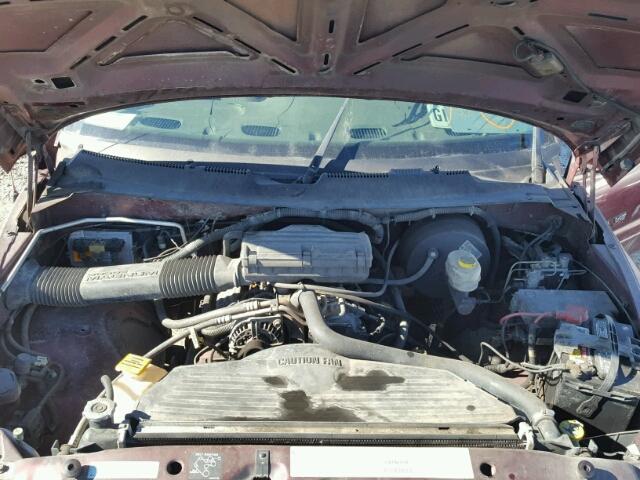 3B7HC13Y71G812300 - 2001 DODGE RAM 1500 MAROON photo 7