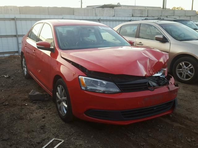 3VWDP7AJ8CM385917 - 2012 VOLKSWAGEN JETTA SE RED photo 1