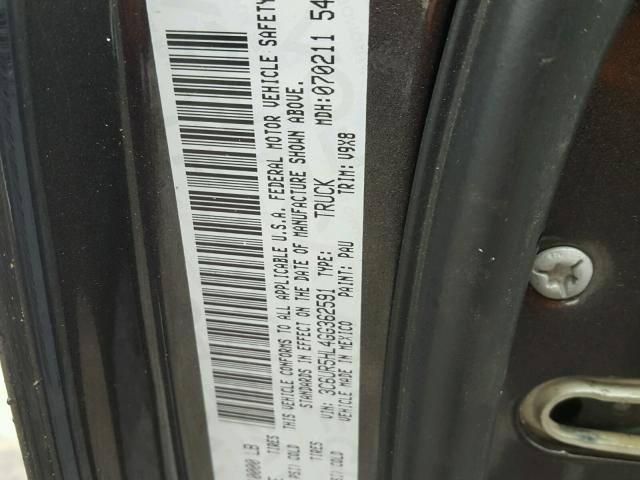 3C6UR5HL4GG362591 - 2016 RAM 2500 ST CHARCOAL photo 10