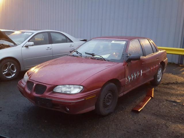 1G2NE52T7VM567810 - 1997 PONTIAC GRAND AM S RED photo 2