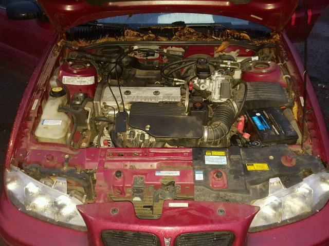 1G2NE52T7VM567810 - 1997 PONTIAC GRAND AM S RED photo 7