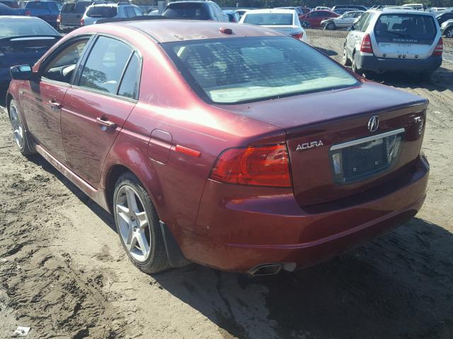 19UUA66275A006133 - 2005 ACURA TL RED photo 3