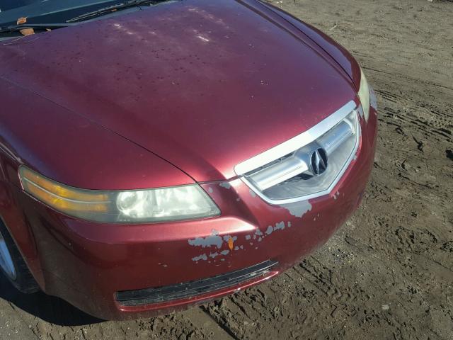 19UUA66275A006133 - 2005 ACURA TL RED photo 9