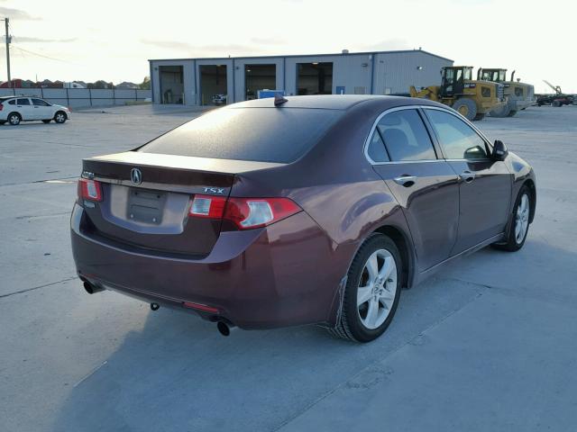 JH4CU26629C028255 - 2009 ACURA TSX MAROON photo 4