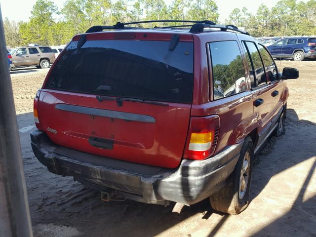 1J4G258S1XC731566 - 1999 JEEP GRAND CHER RED photo 4