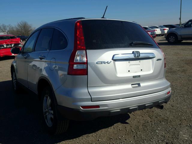 5J6RE4H78BL058287 - 2011 HONDA CR-V EXL SILVER photo 3