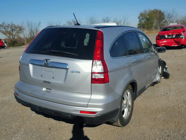 5J6RE4H78BL058287 - 2011 HONDA CR-V EXL SILVER photo 4