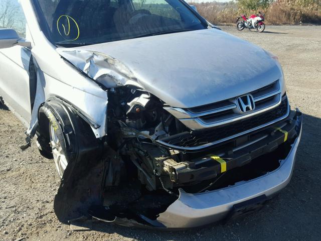 5J6RE4H78BL058287 - 2011 HONDA CR-V EXL SILVER photo 9