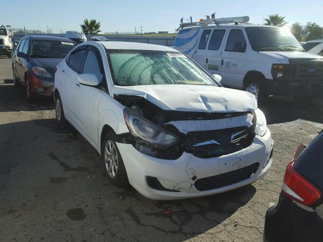 KMHCT4AEXEU695332 - 2014 HYUNDAI ACCENT GLS WHITE photo 1