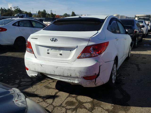 KMHCT4AEXEU695332 - 2014 HYUNDAI ACCENT GLS WHITE photo 4