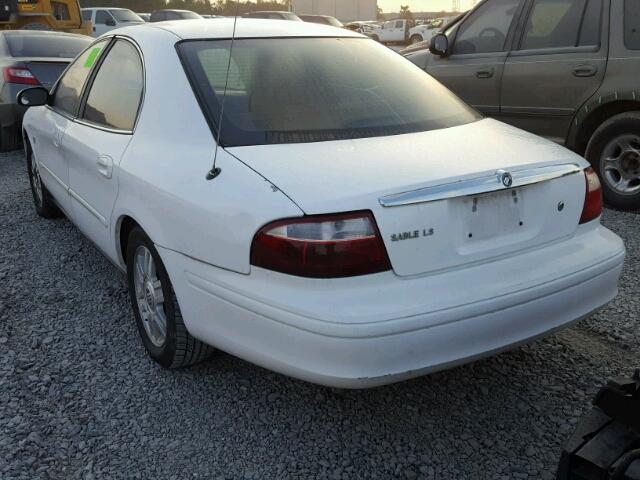 1MEFM55S55A624835 - 2005 MERCURY SABLE LS P WHITE photo 3