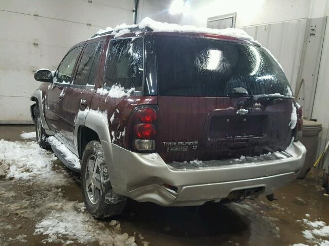 1GNDT13S972300766 - 2007 CHEVROLET TRAILBLAZE MAROON photo 3