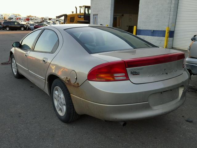 2B3HD46R02H235518 - 2002 DODGE INTREPID S GOLD photo 3