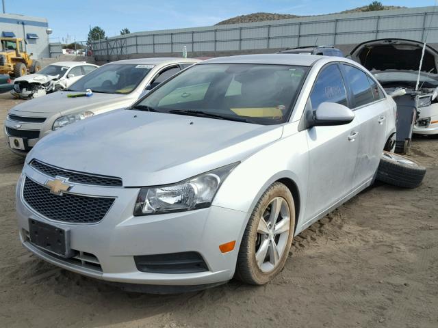 1G1PE5SB2D7152265 - 2013 CHEVROLET CRUZE LT SILVER photo 2