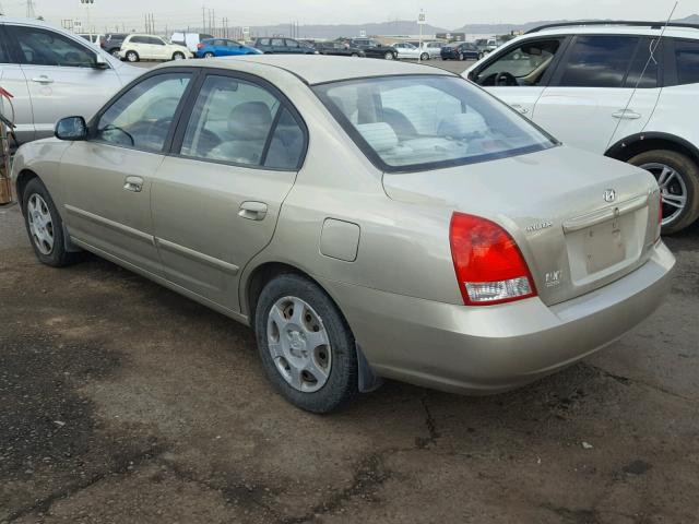 KMHDN45D13U495548 - 2003 HYUNDAI ELANTRA GL GOLD photo 3