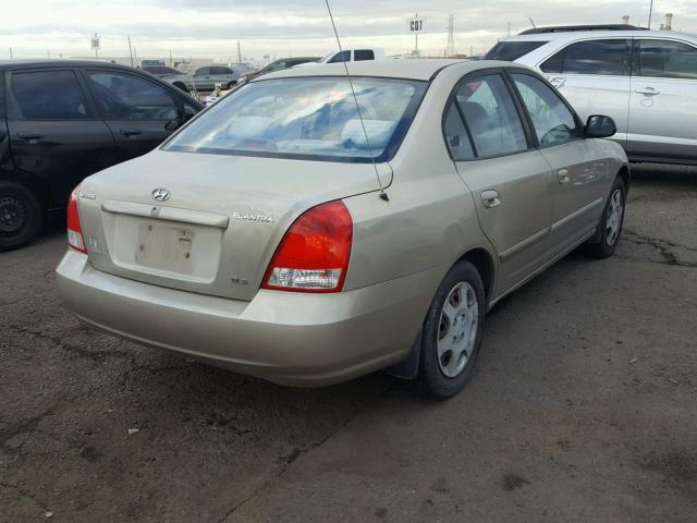 KMHDN45D13U495548 - 2003 HYUNDAI ELANTRA GL GOLD photo 4