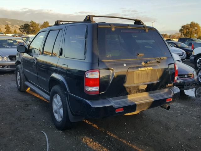 JN8DR07Y71W510268 - 2001 NISSAN PATHFINDER BLACK photo 3