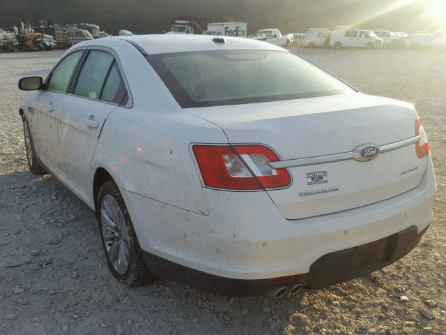 1FAHP2FW7AG166875 - 2010 FORD TAURUS LIM WHITE photo 3