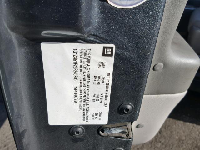 1G1ZS51F26F245205 - 2006 CHEVROLET MALIBU LS Boz foto 10